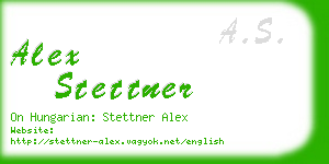 alex stettner business card